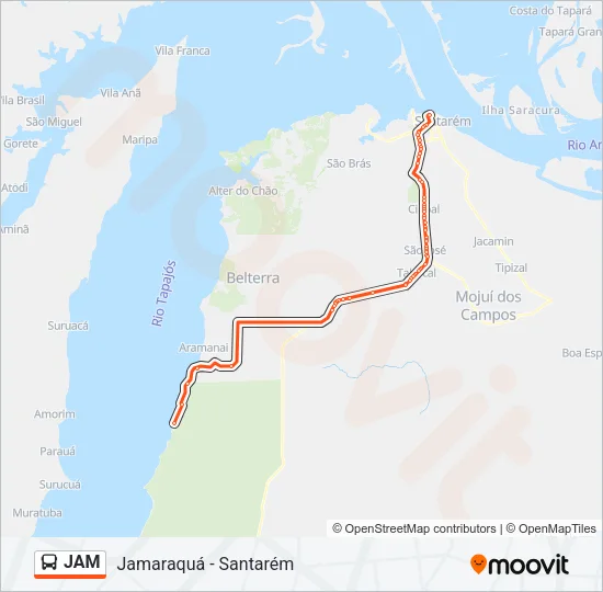 JAM Bus Line Map