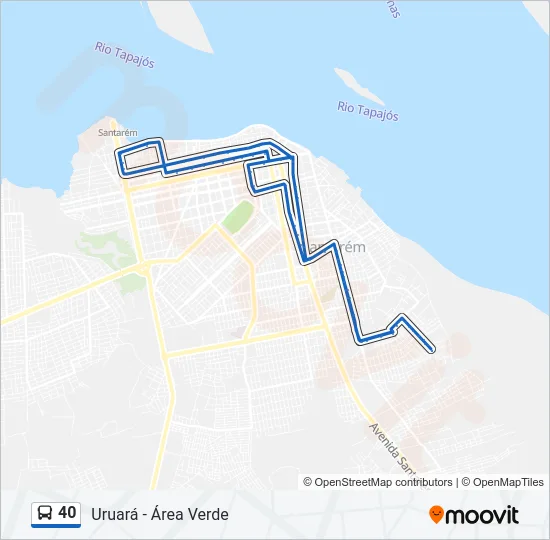 40 Bus Line Map
