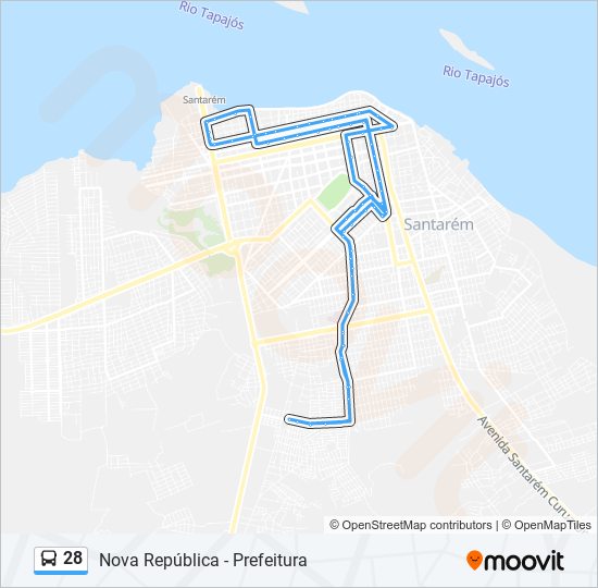 Mapa de 28 de autobús