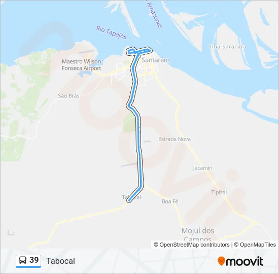 39 Bus Line Map