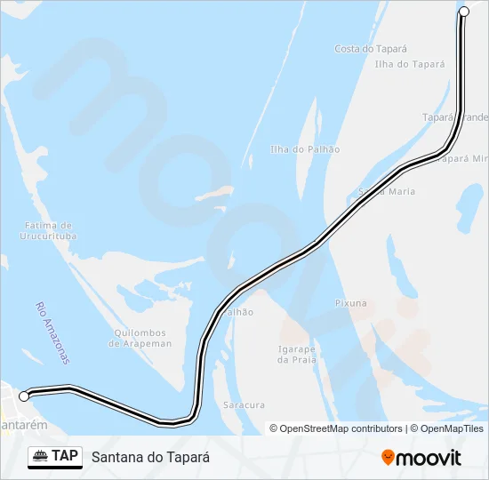 TAP Ferry Line Map