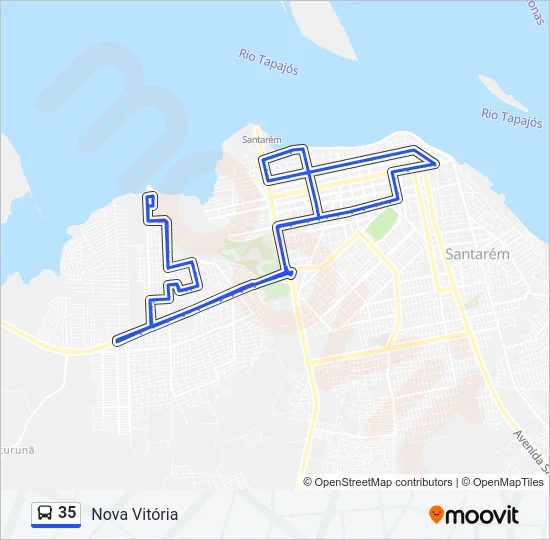 35 Bus Line Map
