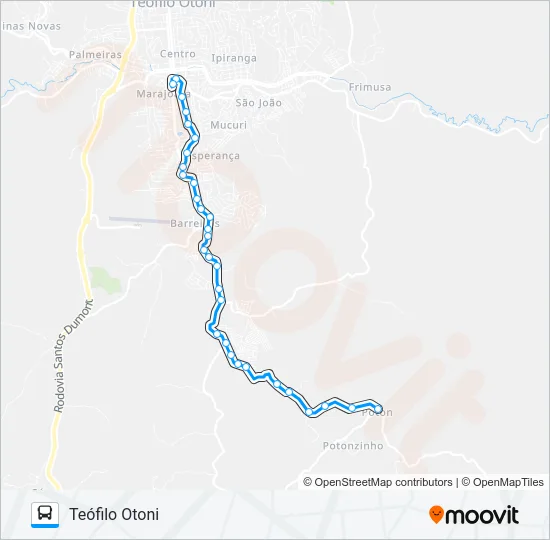 121 POTON Bus Line Map