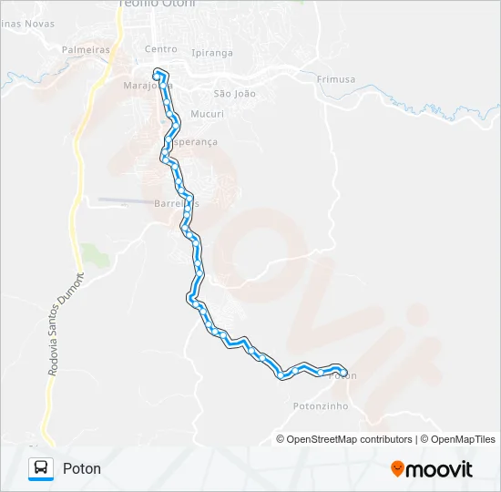 121 POTON Bus Line Map