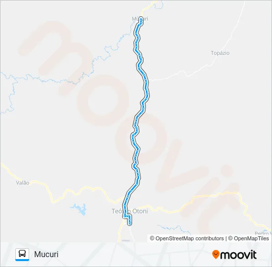110 MUCURI Bus Line Map