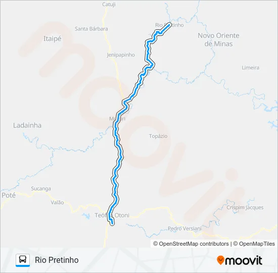117 RIO PRETINHO Bus Line Map
