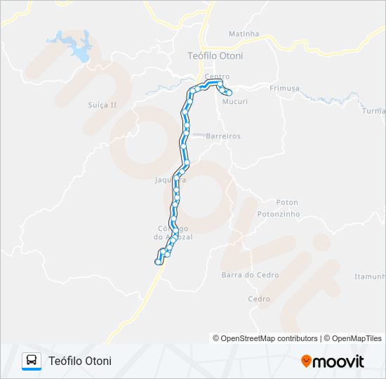 Mapa da linha 115.2 BREJAÚBA de ônibus