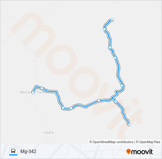 Mapa da linha 116.3 ÁGUA FRIA de ônibus