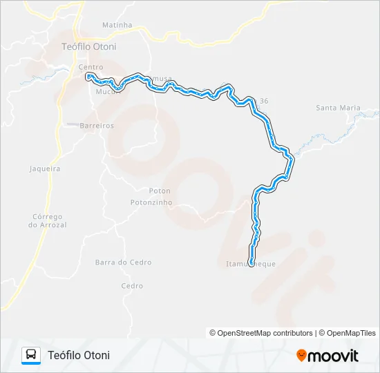 119 ITAMUNHEQUE Bus Line Map