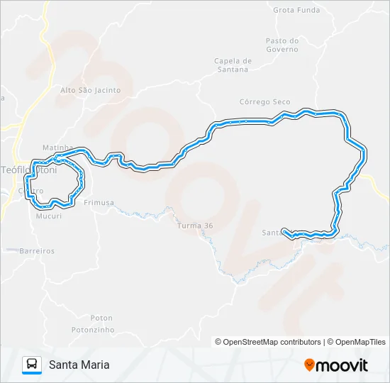128 SANTA MARIA Bus Line Map