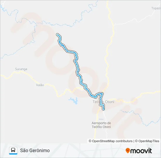 114 SÃO GERÔNIMO Bus Line Map