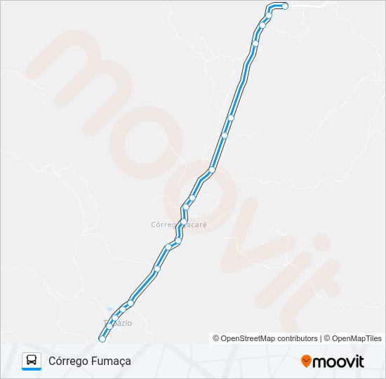 Mapa da linha 153 CÓRREGO FUMAÇA de ônibus