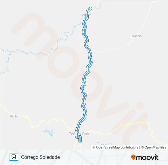 150 CÓRREGO SOLEDADE Bus Line Map
