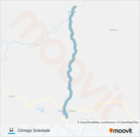 150 CÓRREGO SOLEDADE Bus Line Map