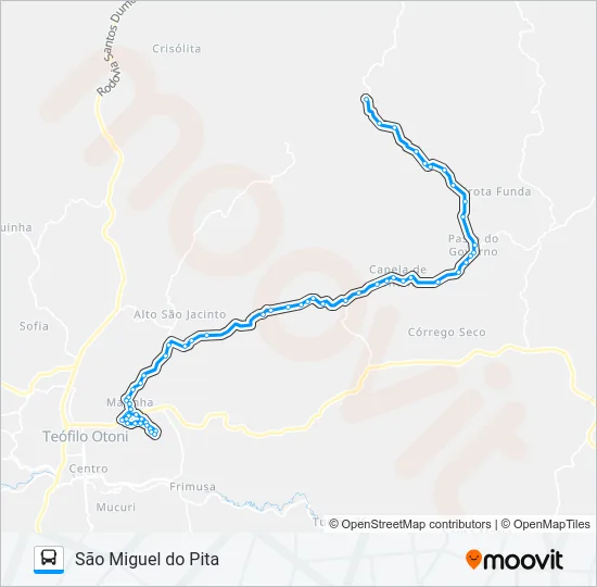 131 SÃO MIGUEL DO PITA Bus Line Map