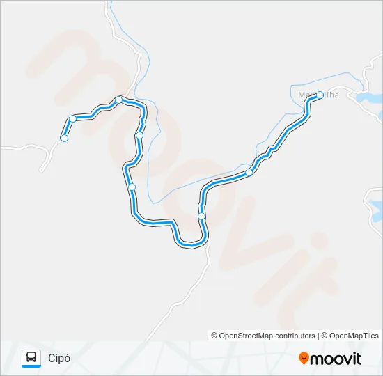 142 CIRCULAR MARAVILHA/CIPÓ Bus Line Map