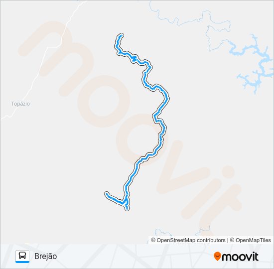 Mapa da linha 123.3 CIRCULAR ARIRANHA/BREJÃO de ônibus