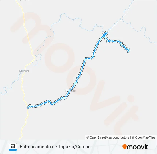 143 ENTRONCAMENTO DE TOPÁZIO/CORGÃO Bus Line Map
