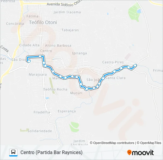 TURMA 37 Bus Line Map