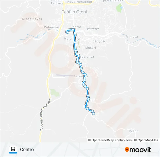 TAQUARA VIA INSS Bus Line Map