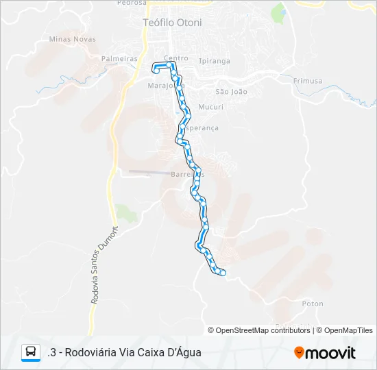 05 TAQUARA VIA CAIXA D'ÁGUA Bus Line Map