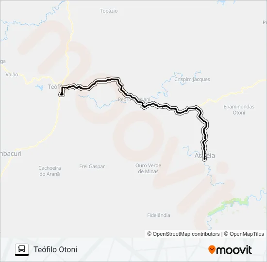 4457.1 TEÓFILO OTONI/ATALÉIA Bus Line Map