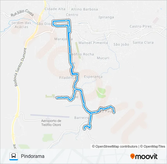 08 PINDORAMA Bus Line Map