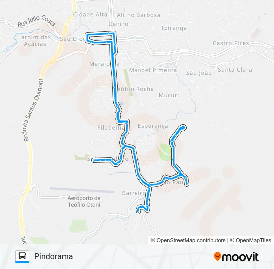 08 PINDORAMA Bus Line Map