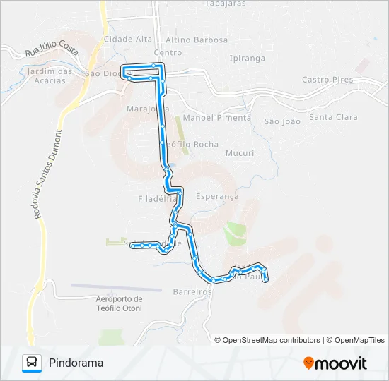 08 PINDORAMA Bus Line Map