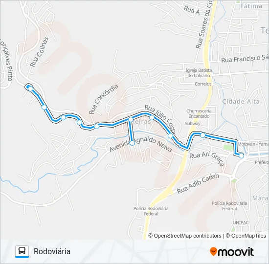 15 PALMEIRAS Bus Line Map