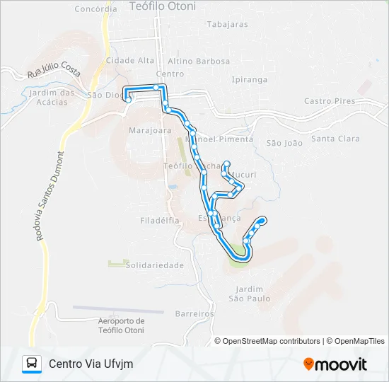 14 FUNCIONÁRIOS Bus Line Map