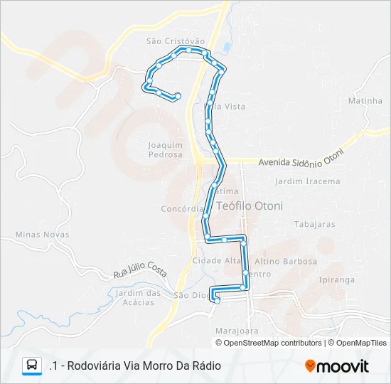 17 SÃO CRISTÓVÃO Bus Line Map