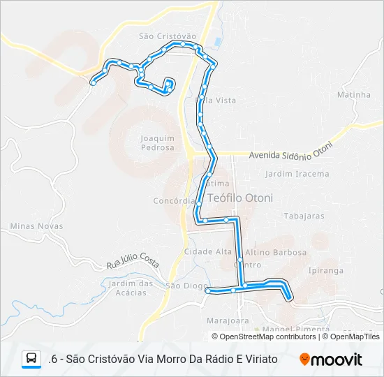 17 SÃO CRISTÓVÃO Bus Line Map
