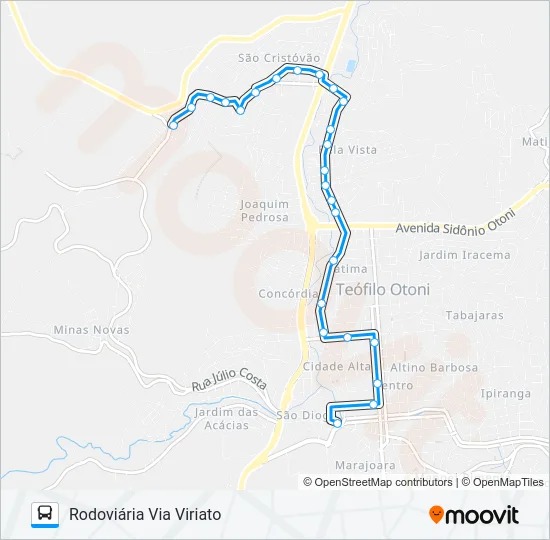 17 SÃO CRISTÓVÃO Bus Line Map