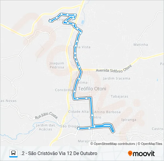 17 SÃO CRISTÓVÃO Bus Line Map