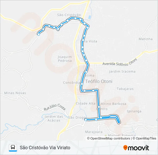 17 SÃO CRISTÓVÃO Bus Line Map