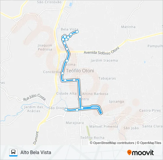 20 ALTO BELA VISTA Bus Line Map