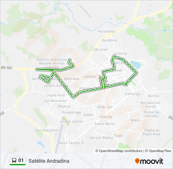 01 bus Line Map