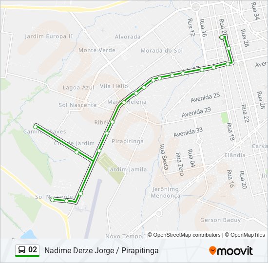 Mapa de 02 de autobús