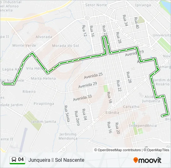 Mapa de 04 de autobús