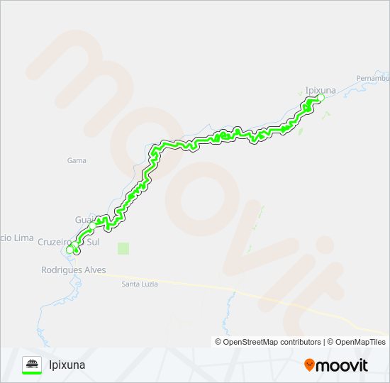 Mapa da linha 3 de barca
