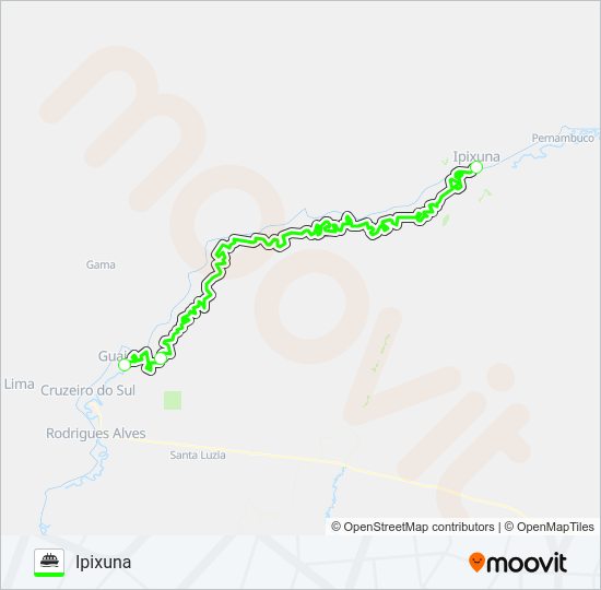 Mapa da linha 5 de barca