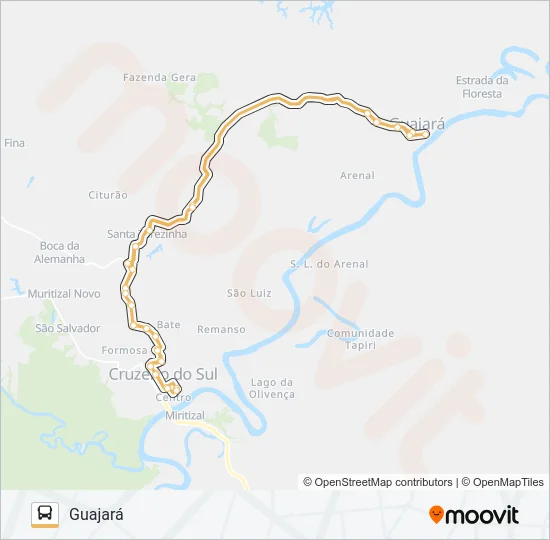 226 GUAJARÁ Bus Line Map