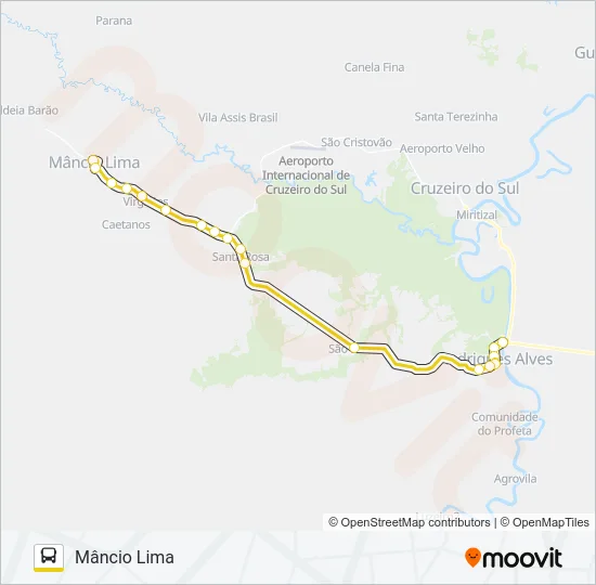 123 MÂNCIO LIMA - RODRIGUES ALVES Bus Line Map