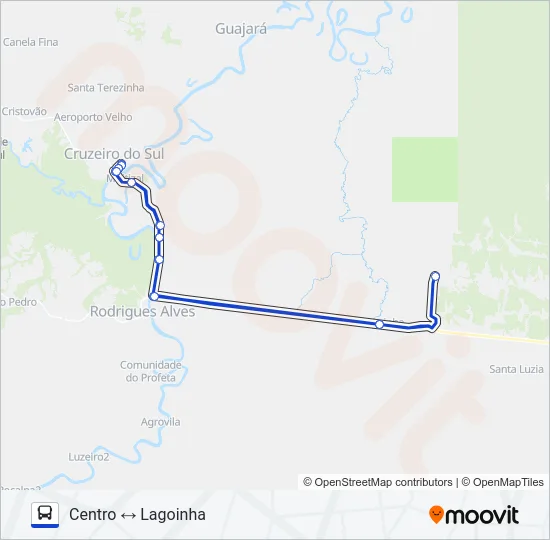 015 CENTRO - LAGOINHA Bus Line Map