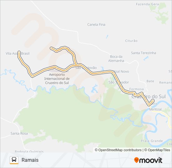 205 RAMAIS bus Line Map