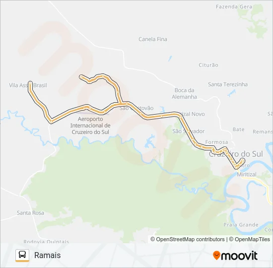 205 RAMAIS Bus Line Map