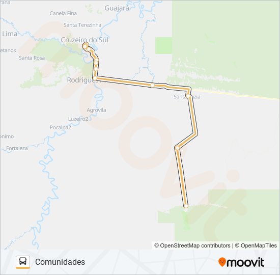 201 COMUNIDADES bus Line Map