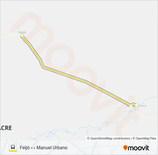 121 FEIJÓ - MANUEL URBANO Bus Line Map