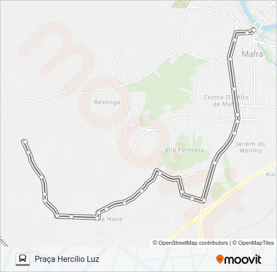203 PRIMAVERA Bus Line Map